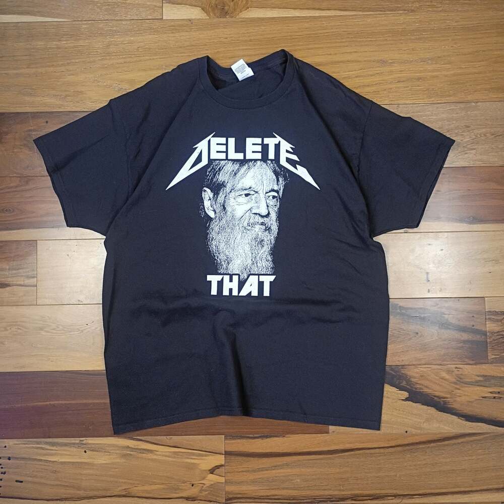 Willie Nelson Delete That Metallica Style Parody T-Shirt size XL